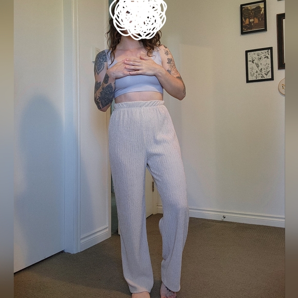 High waisted cream pants - Picture 2 of 4